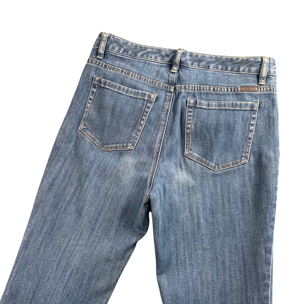 VTG Liz Claiborne Womens Bootcut Jeans Medium Wash Blue Denim 8 Mid Rise Stretch